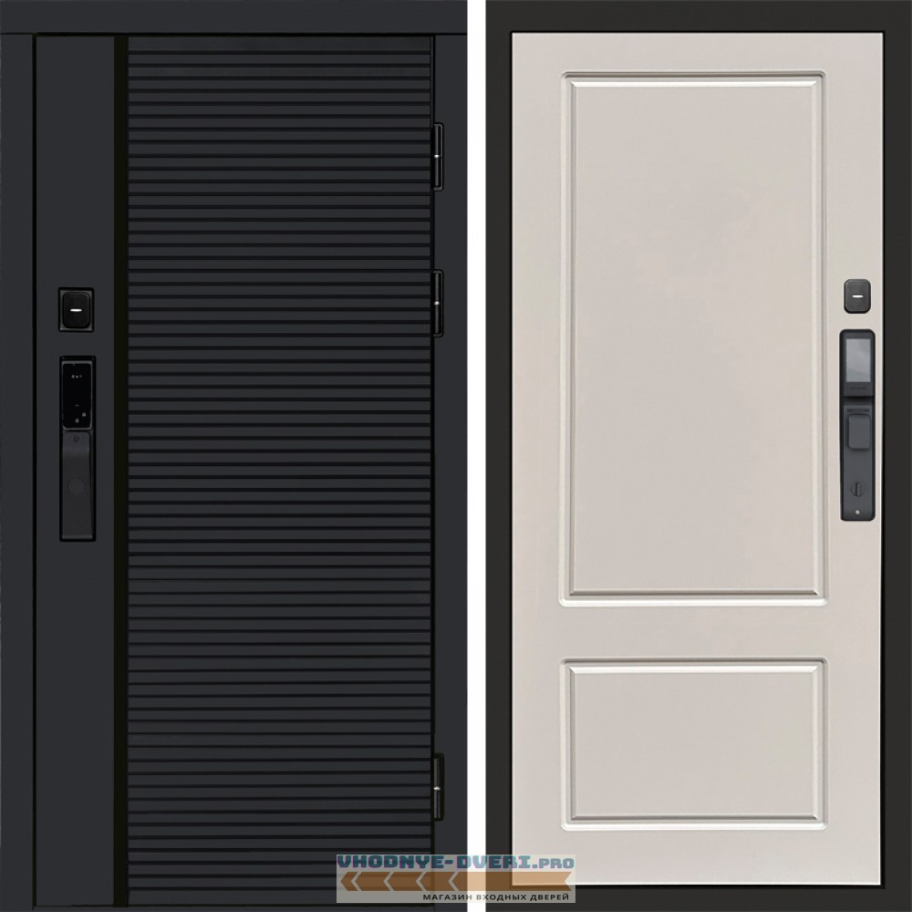 Дверь входная Termo Door  Smart (Смарт) Black Line Марсель Слоновая кость